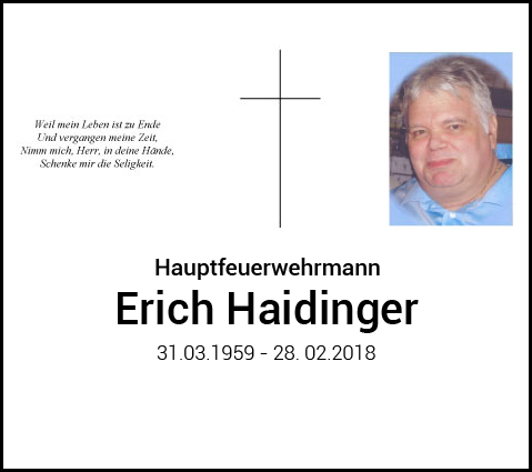 Nachruf Erich Haidinger