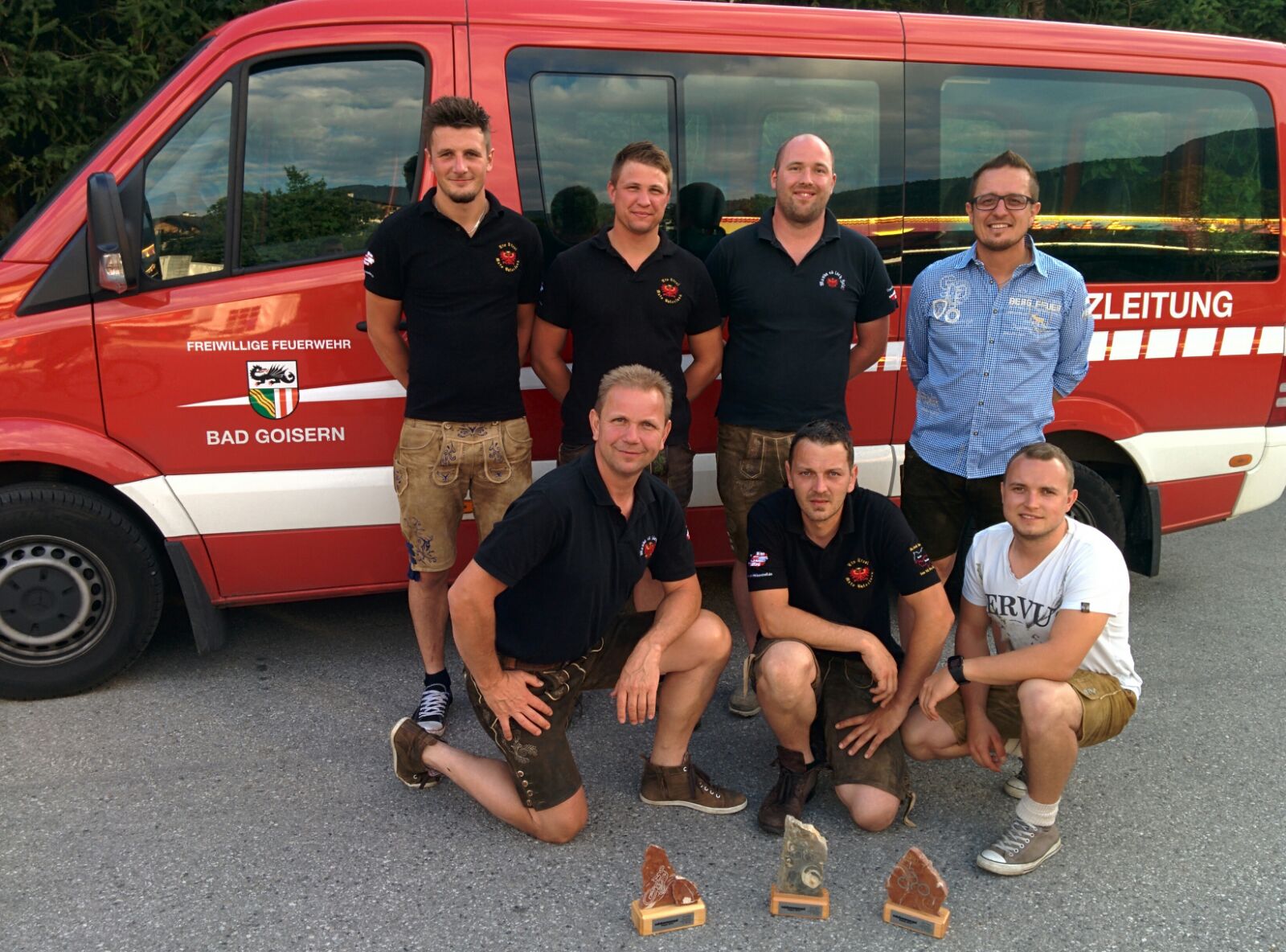 Unsere Feuerwehrkameraden auch auf dem Mountainbike ganz vorne dabei